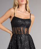 Taylor Glitter Bustier Skater Short Dress