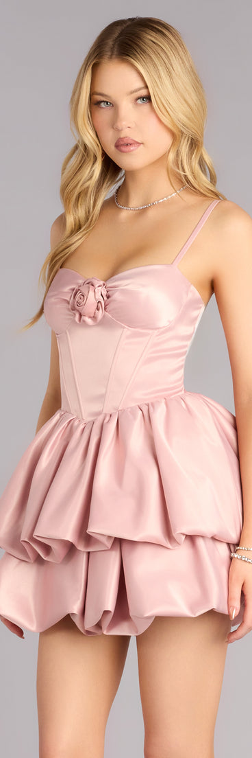 Refresh your look with a skater dress like the Brenda Satin Bubble Skater Dress in pink, featuring a fit-and-flare silhouette and playful detail for any occasion.