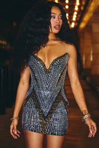 Jenny Rhinestone Bodycon Mini Dress