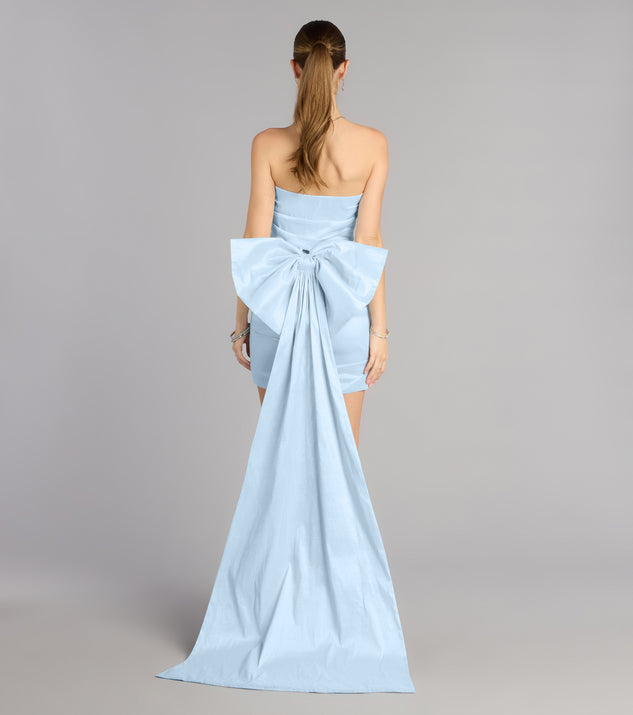 slim fit dress slacks Lucy Taffeta Bow Mini Party Dress