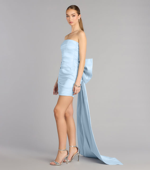 lucy taffeta bow mini party dress Lucy Taffeta Bow Mini Party Dress