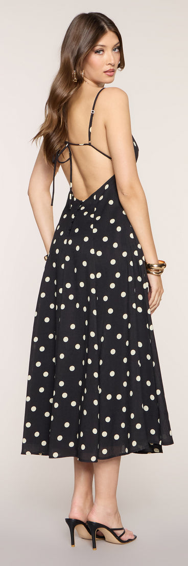 Maggie Polka Dot Midi Formal Dress
