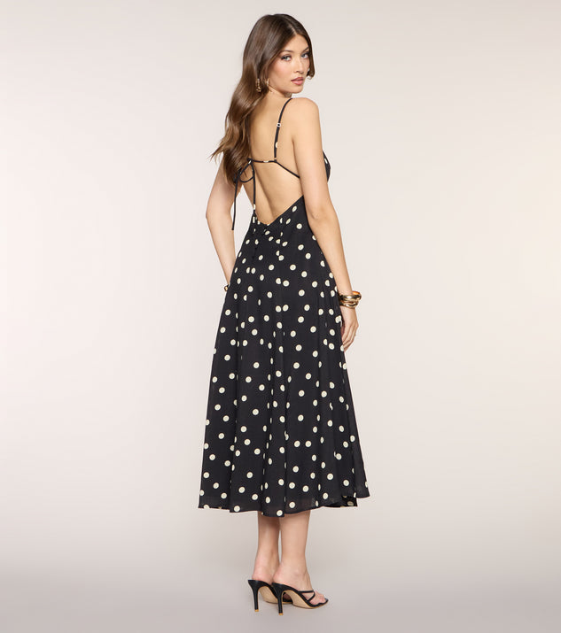 Maggie Polka Dot Midi Formal Dress