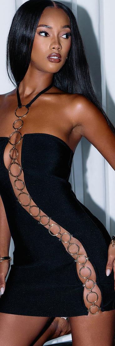 Kallie O-Ring Cutout Bandage Mini Dress | Windsor Kallie O-Ring Cutout Bandage Mini Dress | Windsor