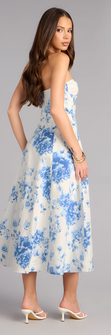 Sandra Floral A-Line Midi Formal Dress | Windsor Sandra Floral A-Line Midi Formal Dress | Windsor