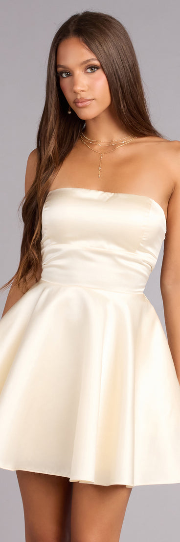 Morgan Satin Lace-Up Mini Dress