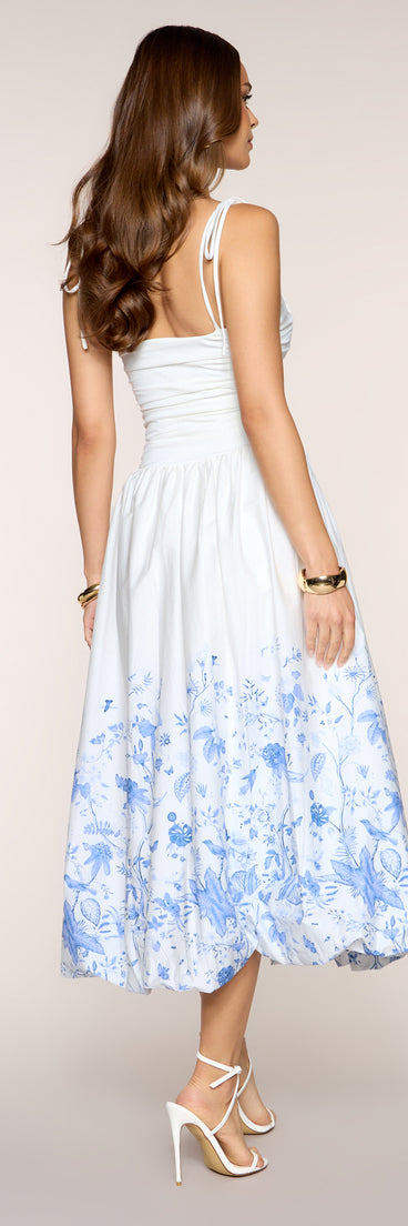 Clarie Floral Poplin A-Line Formal Dress
