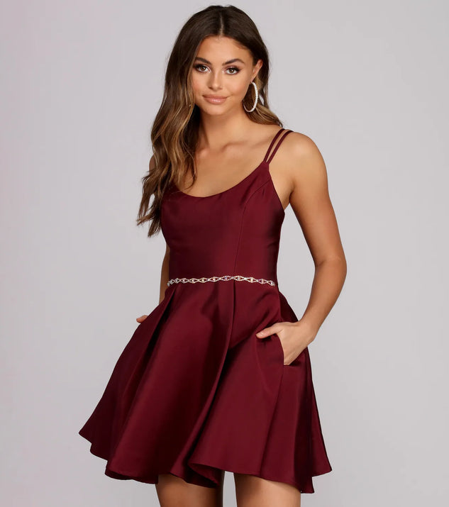 Jana Rhinestone Party Dress