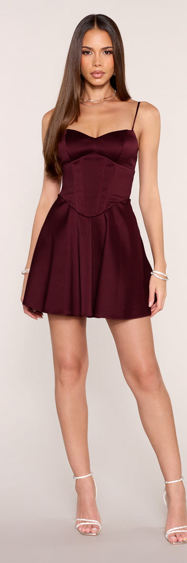 Tavia Sweetheart Corset A-Line Mini Dress