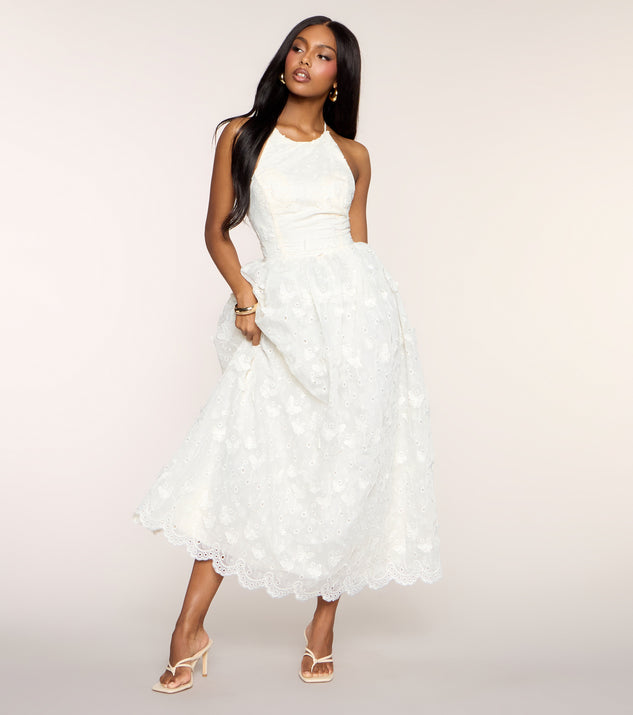 a line eyelet dress AJ A-Line Midi FIT About 40 from