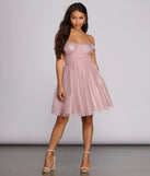 Laura Off The Shoulder Mesh Dress