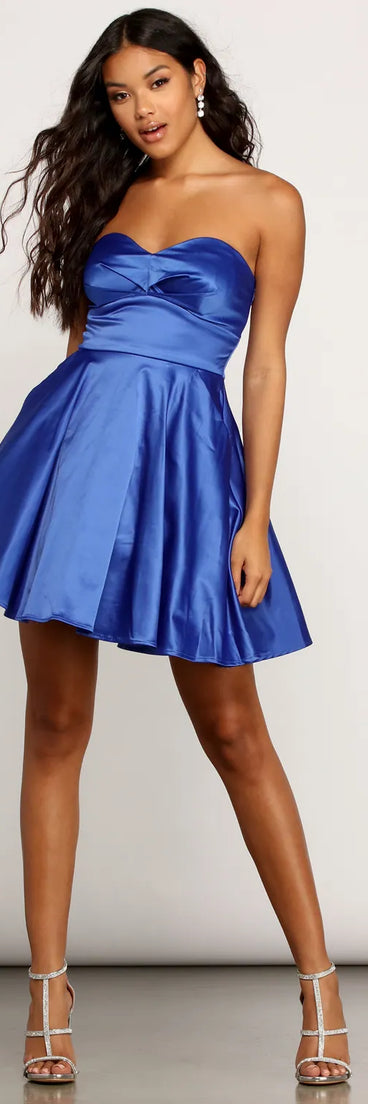 Liza Satin Mesh Party Dress