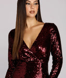 Linley Sequined Surplice Midi Dress