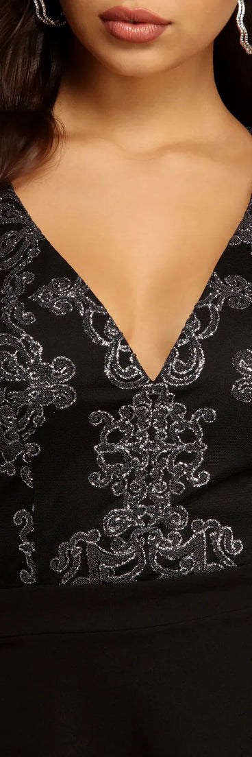 Karolina Caviar Beaded Crepe Dress