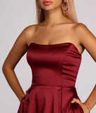 Paola Strapless Twill Party Dress