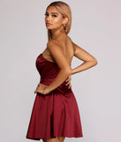 Paola Strapless Twill Party Dress