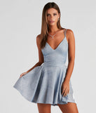 Rashida Lattice Back Glitter Dress