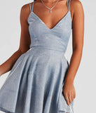 Rashida Lattice Back Glitter Dress