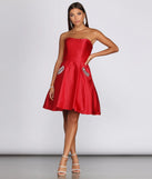 Bethany Formal Satin Rhinestone Dress