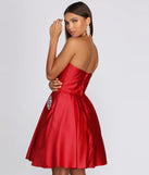 Bethany Formal Satin Rhinestone Dress