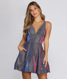 Marisa Metallic Shimmer Party Dress