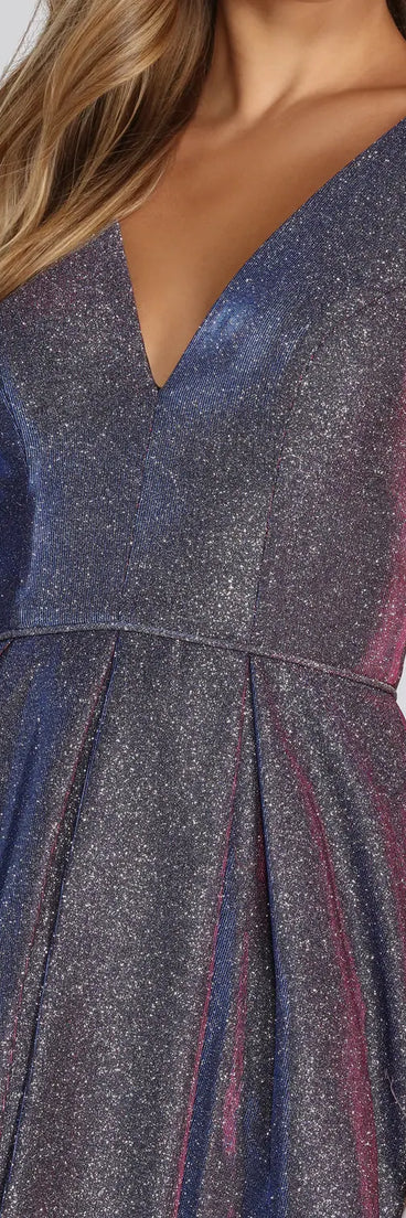 Marisa Metallic Shimmer Party Dress