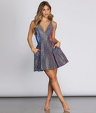 Marisa Metallic Shimmer Party Dress