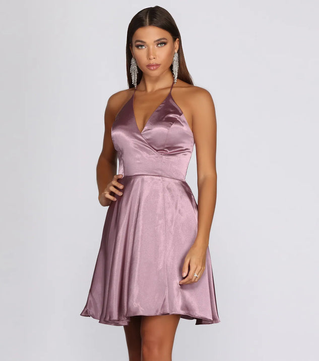 Sandy Halter Formal Dress