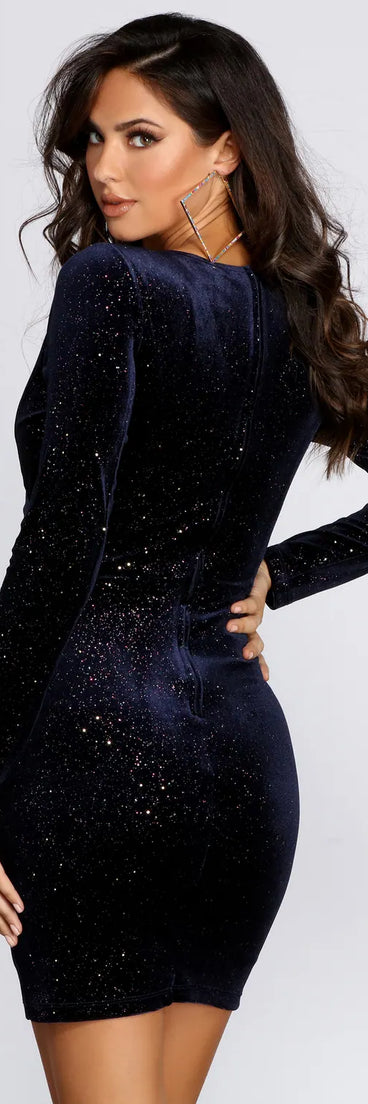 Cady Formal Velvet Wrap Dress