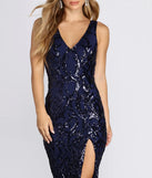 Melanie Formal Sequin Midi Dress