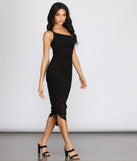Amari Heat Stone One Shoulder Midi Dress