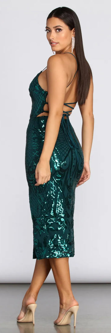 geometric sequin dress Jovani 49262 - Long Sheath Dress