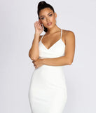 Ellie Asymmetrical Flounce Midi Dress