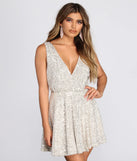Dakota Sequin Wrap Mini Dress