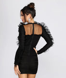Angelina Ruffle Tulle Sleeves Mini Dress