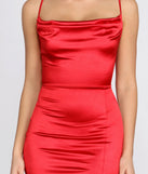 Adalee Formal High Slit Satin Dress