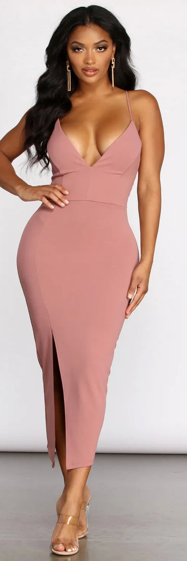 Kateri Crepe Midi Dress