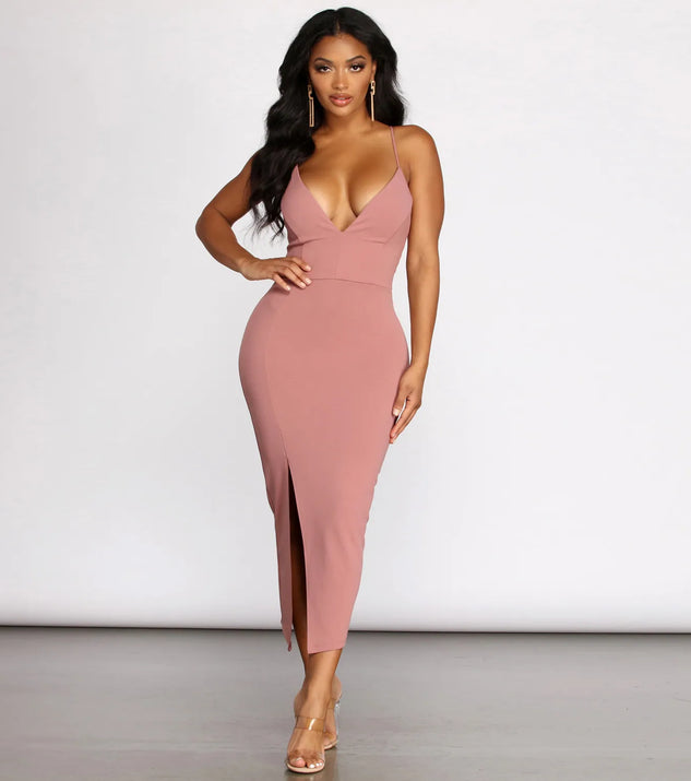 Kateri Crepe Midi Dress