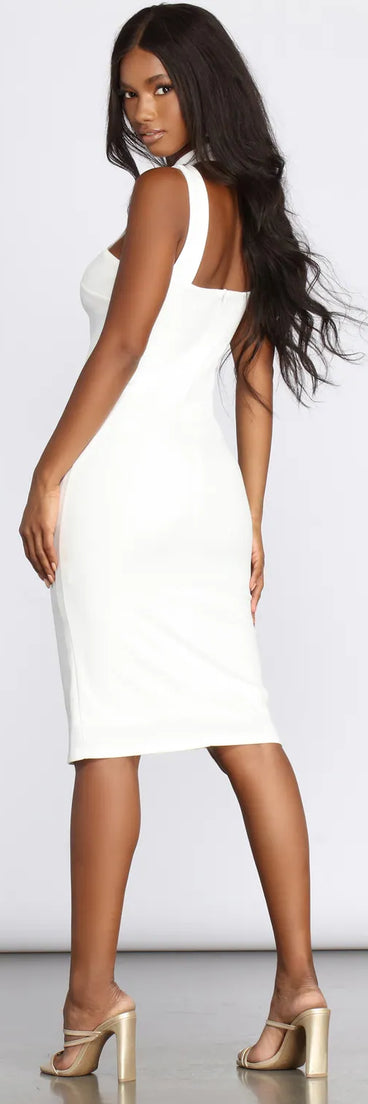 Yara Formal Crepe Bodycon Dress