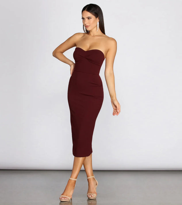Lyla Formal Crepe Midi Dress