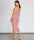Tamra Cross Neck Midi Formal Dress