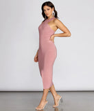 Tamra Cross Neck Midi Formal Dress