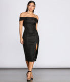 Misty Off Shoulder Glitter Dress