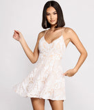 Nicole Formal Sequin Scroll Party Dress