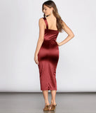 Lucia Side Slit Satin Dress