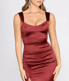 Lucia Side Slit Satin Dress