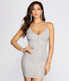Candice Glitter Heat Stone Mini Dress