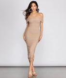 Malia Off Shoulder Ruched Dress