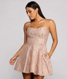 Angela Glitter Lace Party Dress