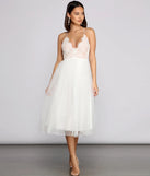Olivia Eyelash Lace Tulle Party Dress